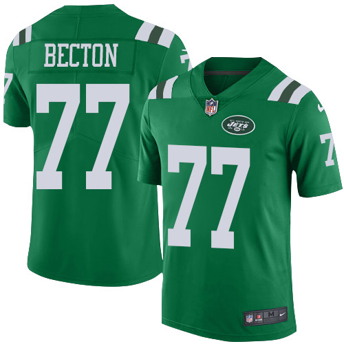 Nike Jets #77 Mekhi Becton Green Youth Stitched NFL Limited Rush Jersey